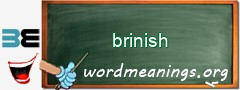 WordMeaning blackboard for brinish